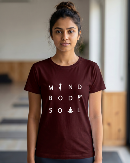 Mind Body Soul Stylish Women's Classic Crew T-Shirt