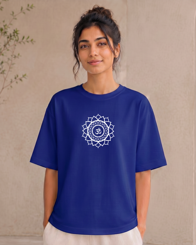 Sacred Om Mandala Stylish Oversized Classic T-Shirt