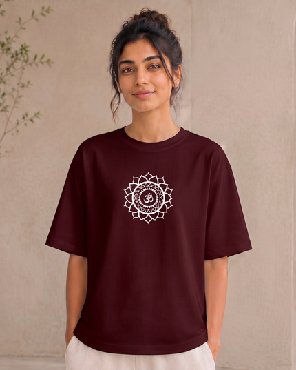 Sacred Om Mandala Stylish Oversized Classic T-Shirt
