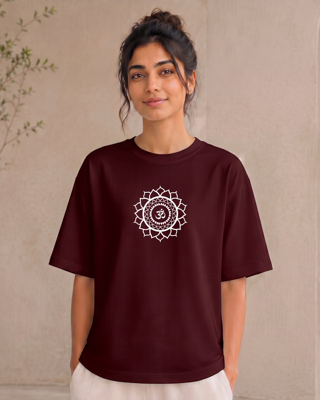 Sacred Om Mandala Stylish Oversized Classic T-Shirt