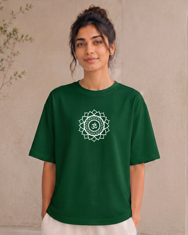 Sacred Om Mandala Stylish Oversized Classic T-Shirt