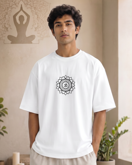 Om Mandala Graphic Oversized Classic T-Shirt