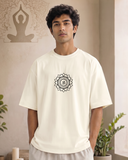 Om Mandala Graphic Oversized Classic T-Shirt