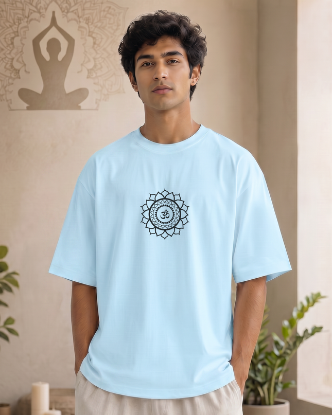 Om Mandala Graphic Oversized Classic T-Shirt