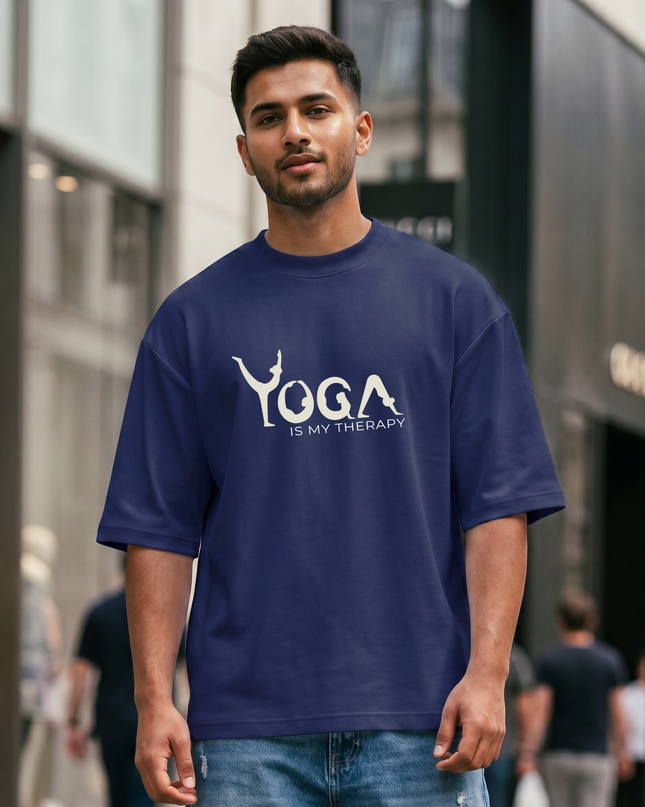 Yoga Is My Therapy Stylish Men's Oversized Classic T-Shirt