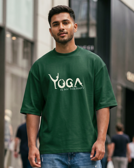 Yoga Is My Therapy Stylish Men's Oversized Classic T-Shirt