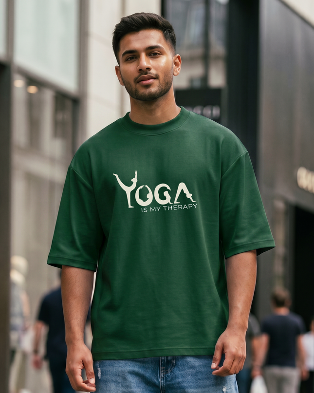 Yoga Is My Therapy Stylish Men's Oversized Classic T-Shirt