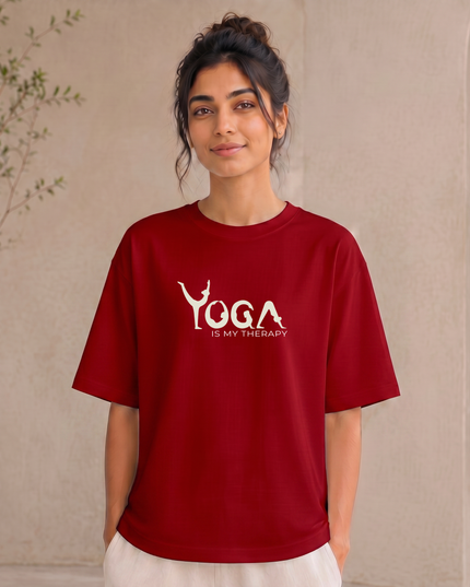 Yoga Is My Therapy Oversized Classic T-Shirt
