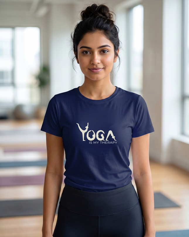 Yoga Is My Therapy Stylish Unisex Classic Crew T-Shirt