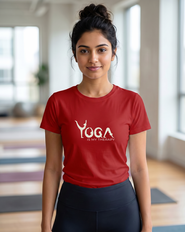 Yoga Is My Therapy Stylish Unisex Classic Crew T-Shirt