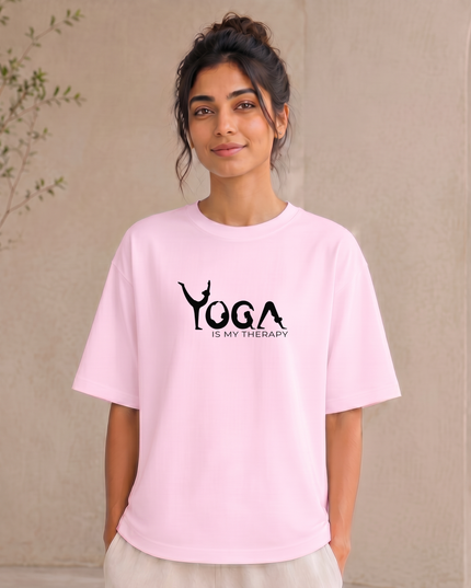 Yoga Is My Therapy Stylish Oversized Classic T-Shirt