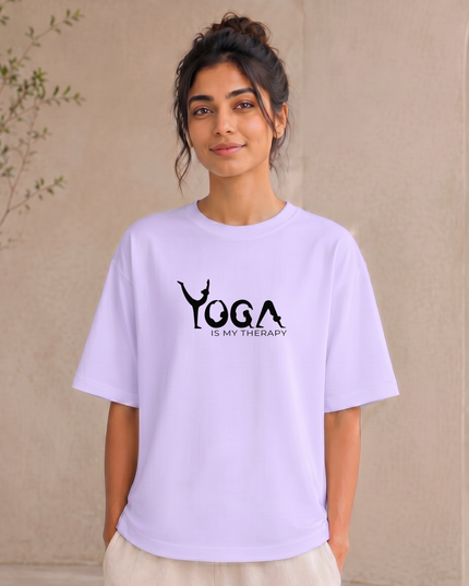 Yoga Is My Therapy Stylish Oversized Classic T-Shirt