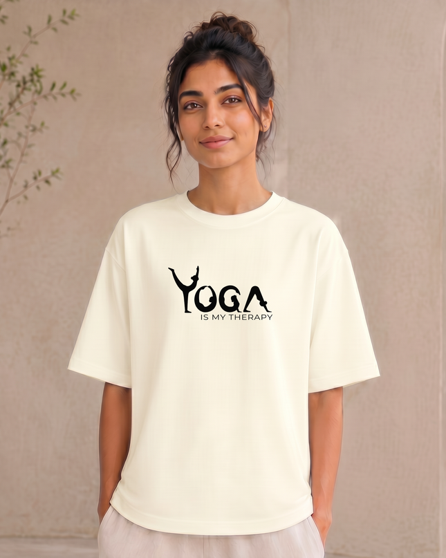Yoga Is My Therapy Stylish Oversized Classic T-Shirt