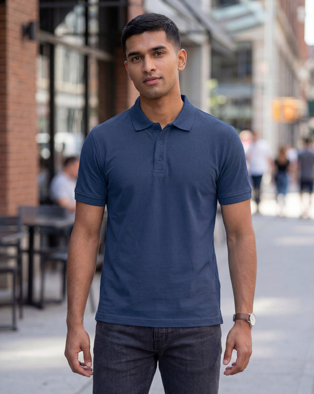 Classic Royal Blue Men's Polo T-Shirt
