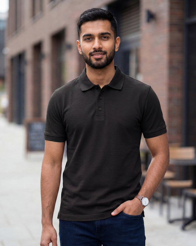 Classic Black Men's Polo T-Shirt