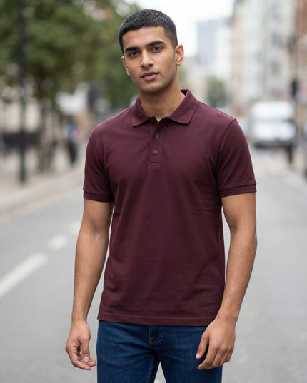Classic Maroon Men's Polo T-Shirt
